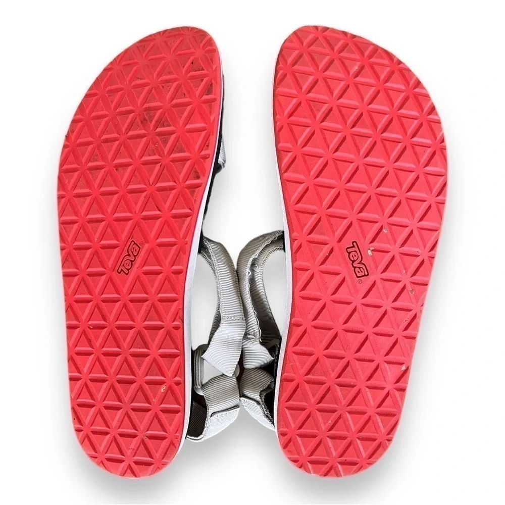 Teva Mens light Grey Original Universal Sport Adjustable Sandals Size 13